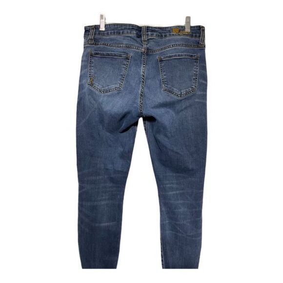 Kut From The Kloth Women's Skinny Jeans Distressed Mid Rise Denim Blue Size 10 - Picture 4 of 7